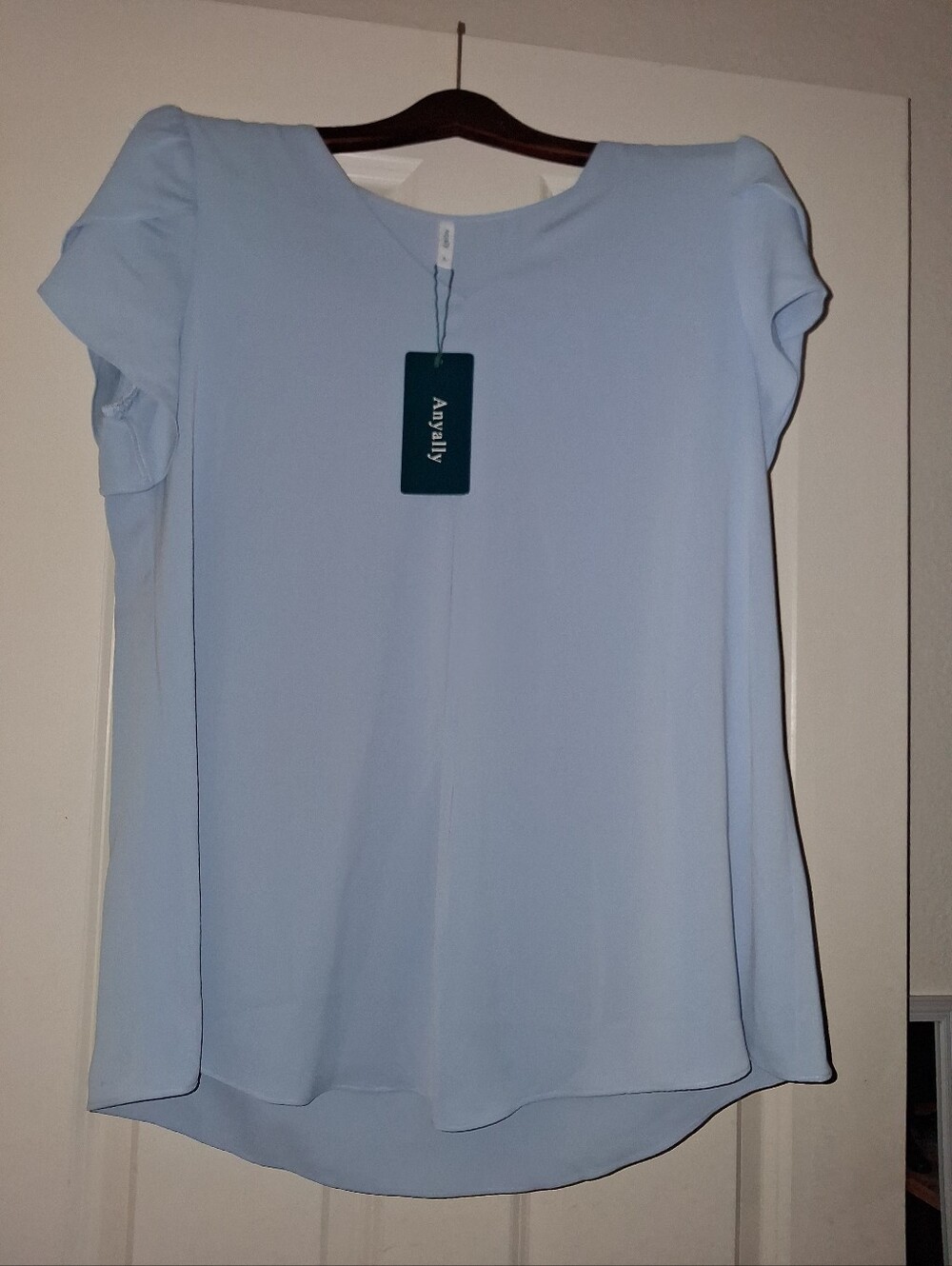 New With Tags 4 PACK Light Blue & Navy & Blue & White/Blue Anyally Blouse's - Picture 6 of 16